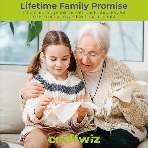 Craftwiz 4-Piece Starter Embroidery Kit for Beginners and Expert with Simple Patterns, Learn 29 Stitches with Hand Embroidery Kit - Image 6