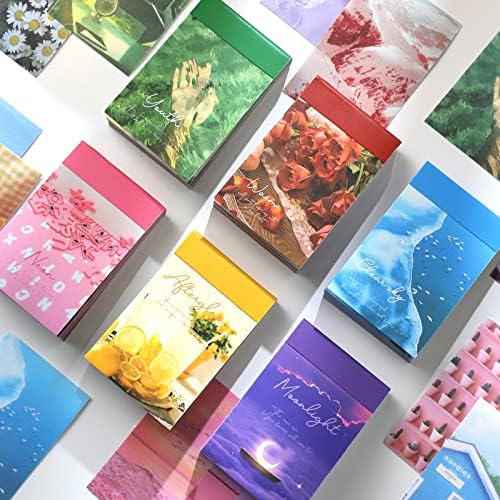 6 Sets 300 Pcs Washi Stickers Set Cute Aesthetic Sticker Book for Journaling, DIY Decorative Paper Sticker Decals for Bullet Journal Art Scrapbooking Diary Card Craft Gift Album Notebook Stationery - Image 6