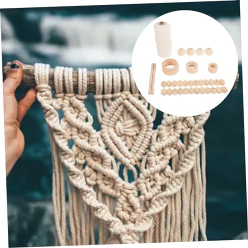 LIFKOME Beginner Macrame Kit DIY Macrame Wall Hanging Cotton Ropes Beads Rings Tapestry Craft Supplies for Adults - Image 6