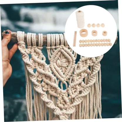 LIFKOME Beginner Macrame Kit DIY Macrame Wall Hanging Cotton Ropes Beads Rings Tapestry Craft Supplies for Adults - Image 6