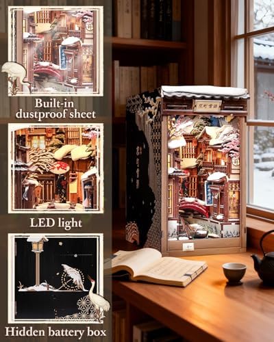 CUTEBEE Book Nook Kit, Japanese DIY Miniature Dollhouse for Adults - Image 3
