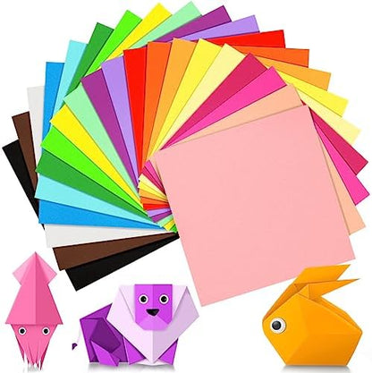 IOOLEEM Origami Paper, 200 Sheets 20 Colors, 6 Inch Square, Double Sided Colored Paper for Crafts DIY Party & Decoration by IOOLEEM