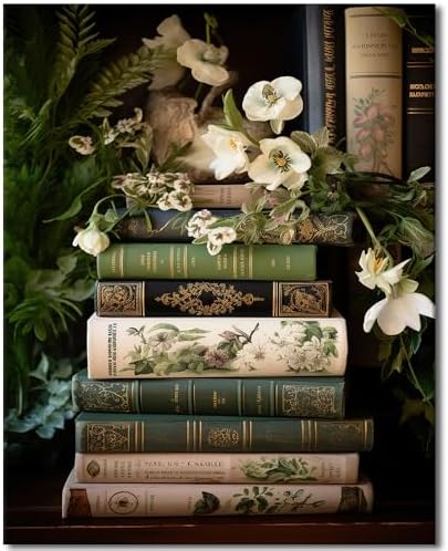 TUMOVO Paint by Numbers for Adults Vintage Still Life Painting Kit with Flowers and Books DIY Canvas Painting for Adults Beginners with Acrylic Paints and Brushes for Home Decor 16x20 Inch by TUMOVO