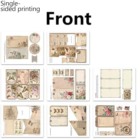 Letters from the Past junk journal folio kit, Creative Folio Booklet & Mini Folder Kit, Vintage Junk Journal Decor Supplies, DIY Scrapbook Handcraft Set for Handmade Projects with Instruction Video - Image 5