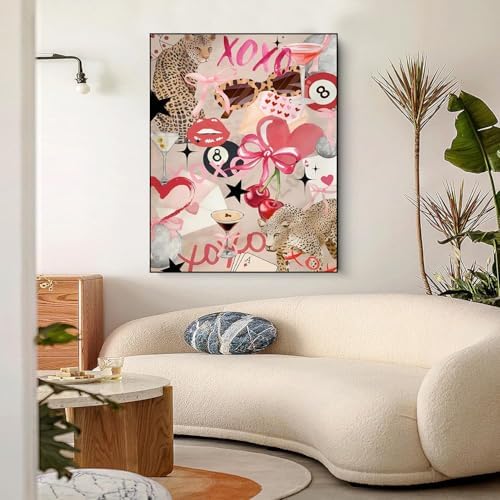 WUDWL Pink Bow Paint by Numbers Kit for Adults, Color By Numbers for Adults - Image 3