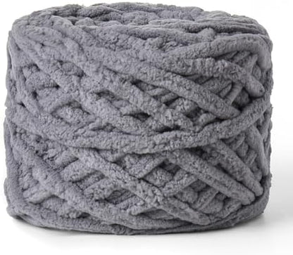 Plush Chenille Chunky Yarn 100g (49.2yd) - Fluffy Velvet Yarn Crochet for Blanket Knitting and Crocheting - Baby Yarns for Crocheting Soft - Amigurumi Yarns (Grizzly) by OMoiut