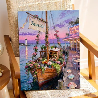 XTCIXAL Paint by Numbers Kit for Adults, Sailboat, 16X20 Inch - Image 2