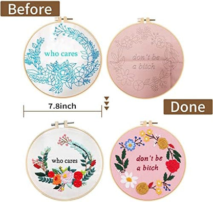 Nuberlic 2 Pack Funny Embroidery Kit for Beginners Adults - Image 3