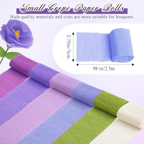 AmazingSpark Crepe Paper Flower Making Kit, Complete DIY Craft Aesthetic Gift with 3 Vises & Supplies to Make 30 Flowers, Sensory Arts Idea Gift for Adults, Couples, Friends, Women(Purple) - Image 2