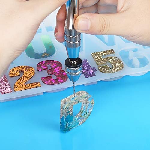 LEOBRO Hand Drill, Steel Pin Vise with 10 PCS Small Drill Bits (0.8 mm-3 mm), for Resin, Wood, Clay, DIY Crafts Keychains Jewelry Making - Image 4