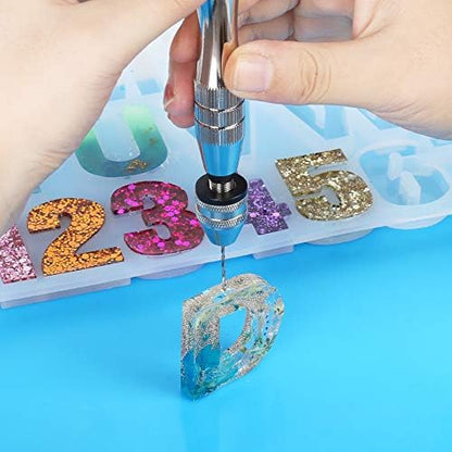LEOBRO Hand Drill, Steel Pin Vise with 10 PCS Small Drill Bits (0.8 mm-3 mm), for Resin, Wood, Clay, DIY Crafts Keychains Jewelry Making - Image 4