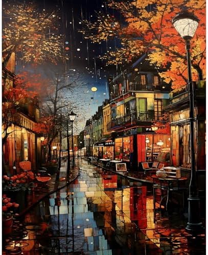 PRASIO Paint by Numbers Kit for Adults Beginner, Landscape Adult Paint by Numbers on Canvas, DIY Acrylic Watercolor Oil Paint by Number for Adults for Home Decor Gift 16x20 Inch by Unknown
