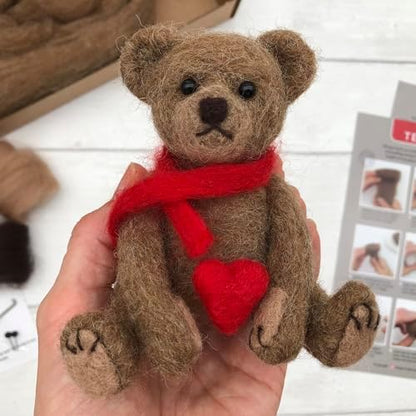 Bergin & Bath Needle Felting Kit, Teddy. Make a Sweet Little Teddy Bear with This Craft kit for Adults and Teens. - Image 6