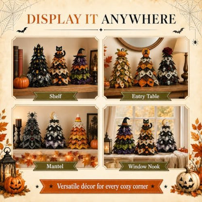 HZSprance DIY Quilted Christmas Tree Kit –3D Fabric Patchwork Kit(BlackB) - Image 6