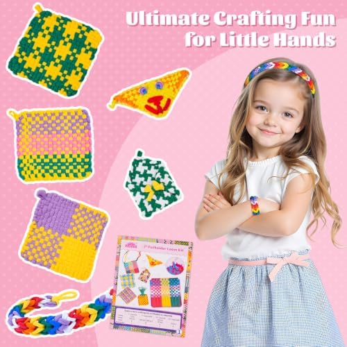 PREBOX Weaving Loom Loop Refill,7 Inch 500 Pcs in 10 Vibrant Colors, Potholder Loops, Loom Refill Loops Craft for Kids - Image 6