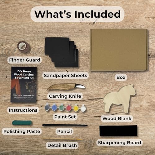 Sharky DIY Horse Wood Carving Kit for Beginners - Image 2