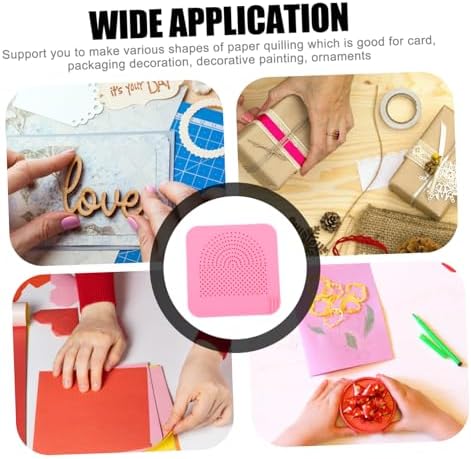 Pink Paper Crafting Quilling Board with Drawer, ABS Stripe Texture - Image 3