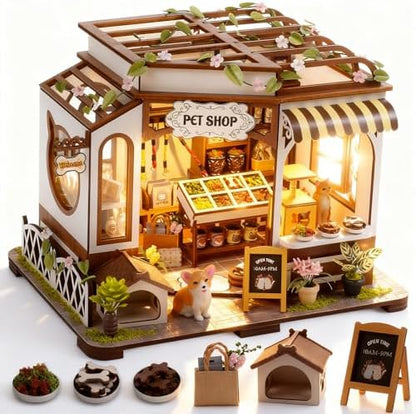 Vaki Vaki 2026 New DIY Miniature House Kit, Book Nook Puzzle with LED Light by VakiVaki-Specializinginthedesignandproductionofwoodenminiatures