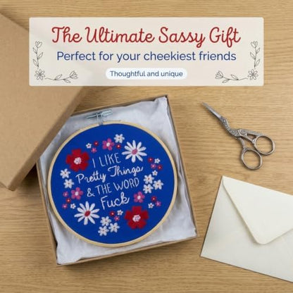 FUNATIC I Like Pretty Things and The Word Fuck Fun Embroidery Kit for Adult - Image 6