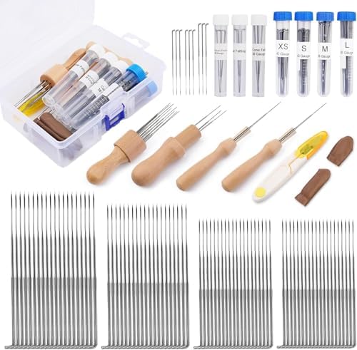 Wonvoc 104 Pcs Felting Needles Set, Needle Felting Tools Kit by wonvoc