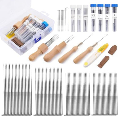 Wonvoc 104 Pcs Felting Needles Set, Needle Felting Tools Kit by wonvoc