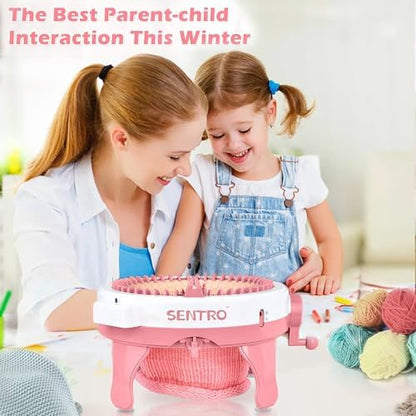SENTRO Knitting Machine 48 Needles, Smart Circular Knitting Machine, Double Knitting Loom Machine for Adults Beginners,DIY Knitting Board Rotating Machine for Hat, Scarves, Socks - Image 2