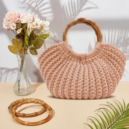 ACRNIGHEET Crochet Bag Kit for Adults Khaki Handbag Kit for Beginners Tote Bag Set with Step-by-Step Instructions and Video Guidance - Image 4