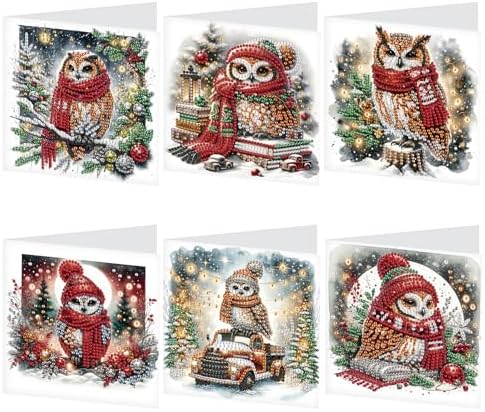Diamond Painting Greeting Card Kit, Special Shaped Diamonds Painting, DIY Handcraft for Relatives and Friends with Wishes,Unique Design Crafting for Birthday or Holiday Cards by PremiumDiamondArt