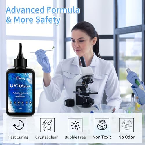OSBANG 400g UV Resin, Crystal Clear UV Resin for Beginners and Professionals, Hard Type Kit for Jewelry Making, DIY Craft, Decor - Image 5