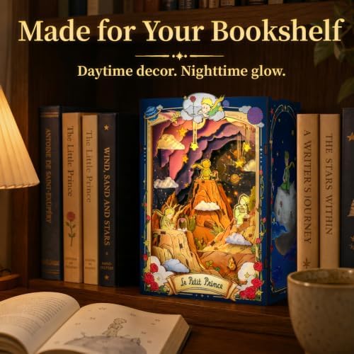 CUTEBEE The Little Prince Book Nook Kit DIY Miniature House Kit - Image 5