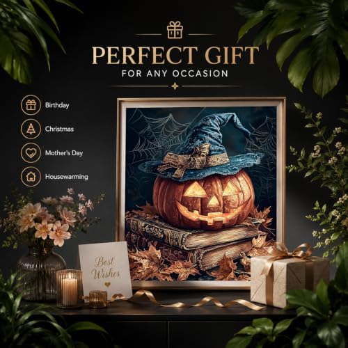 HITO Halloween Paint by Numbers Kit for Adults Pumpkin 16x20 Inch Frameless - Image 4