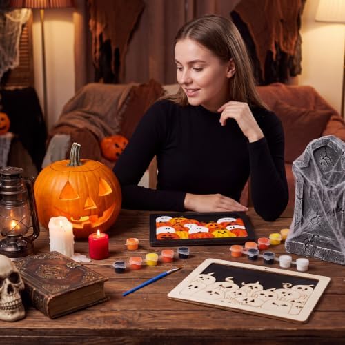 Weysat 4 Pcs Large Wood Halloween Frames - Image 6