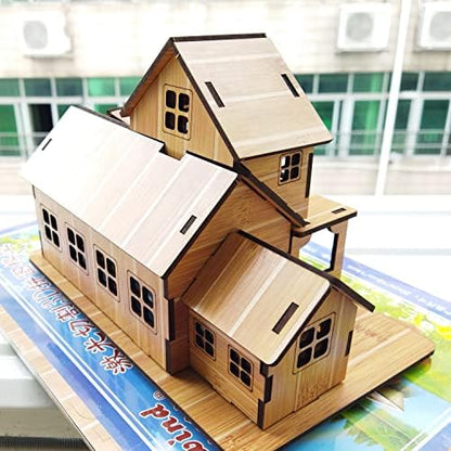 3D Wooden Puzzles for Adults Wooden Building Model, 3D House Model Kits for Adults, Log Cabin Model Kits - Image 6