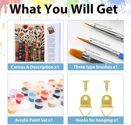 Flower Paint by Numbers Kit for Adults, Adult Paint by Number Kits 16x20 in - Image 6