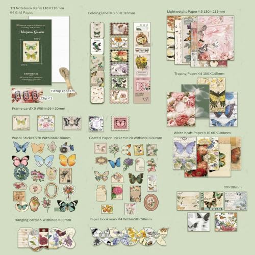 Diuhofart Butterfly Collage Kit, Vintage Scrapbooking Supplies for Adults - Image 4