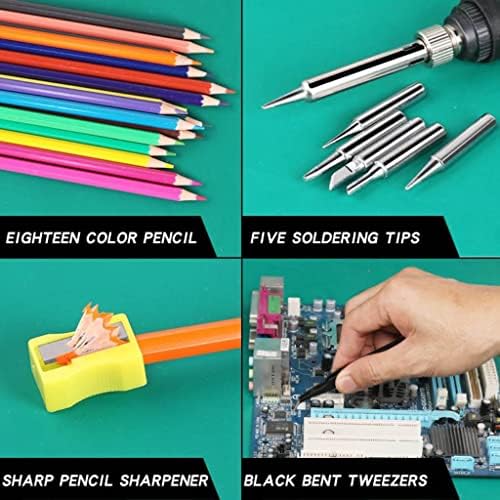 Grafken Wood-Burning Kit, 112-piece Wood-Burning Tool Kit, Adjustable Temperature DIY Embossing Carving Soldering, Embossing/Welding/Carving Skills for Adults and Children - Image 7