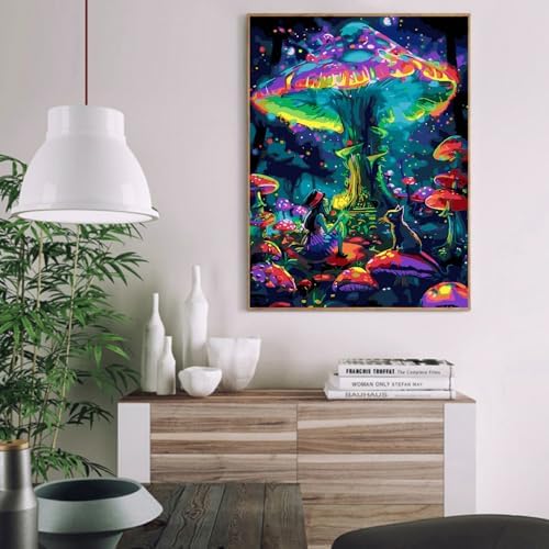Paint by Numbers Kit for Adults,Magic Mushroom Paint by Number 16x20 In - Image 4