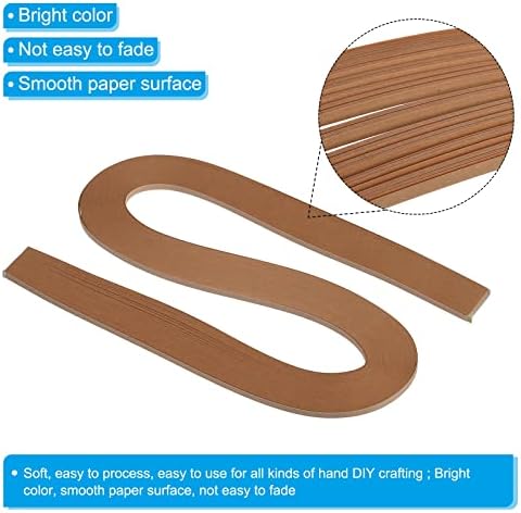 PATIKIL Quilling Strips Paper 120pcs 1/8"(3mm) 54cm Origami Paper Quilling Strip for Art DIY Hand Craft Christmas Khaki - Image 3