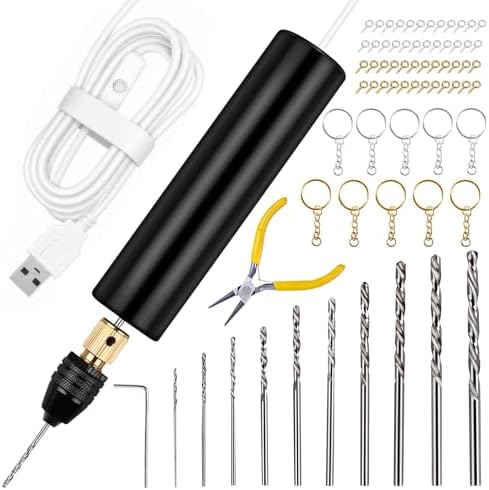 LET'S RESIN Electric Drill, 74Pcs Mini Drills with 3-Jaw Clamp&10 Drill Bit by LETSRESIN