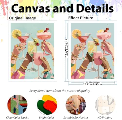 Paint by Numbers Kit for Adults, Adult Paint by Number Kits 16x20 Inch - Image 3