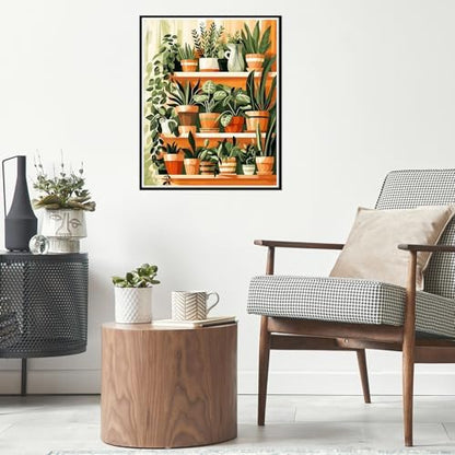 Yunruily Green Plant Canvas Paint by Numbers for Adults-Paint by Numbers Adults Plant,Painting by Number Canvas for Adult for Gifts and Home Wall Decor(with Gifts Box) 16x20inch - Image 7
