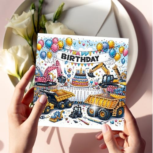 LAKEQUILL Perfect Birthday Card & Gift: DIY 5D Diamond Art Painting Greeting Cards Kit, 6PCS Congratulations Cards with Envelopes, Handmade Craft for Adults, Women, Beginners - Image 4