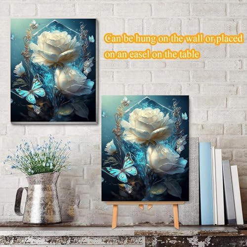 VIGEGU Flower Paint by Numbers Kit for Adults with Framed - Paint by Number with Wooden Easel DIY Nice Box Acrylic Oil Painting,for Wall Decor 8x12inch - Image 5