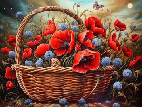VIGEGU Flower Paint by Numbers Kit for Adults Beginner by VIGEGU