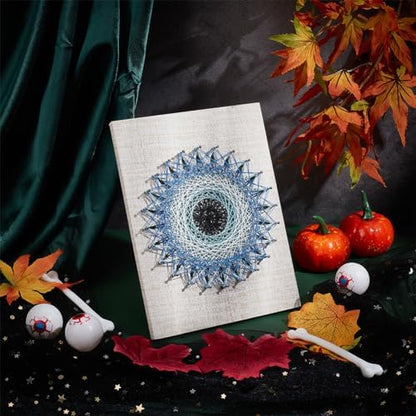 WEBEEDY DIY 3D String Art Kit for Adults Beginners, Evil Eye Craft Kit, Include All Necessary Accessories and Frame, Christmas Home Wall Decorations Unique Gift - Image 7
