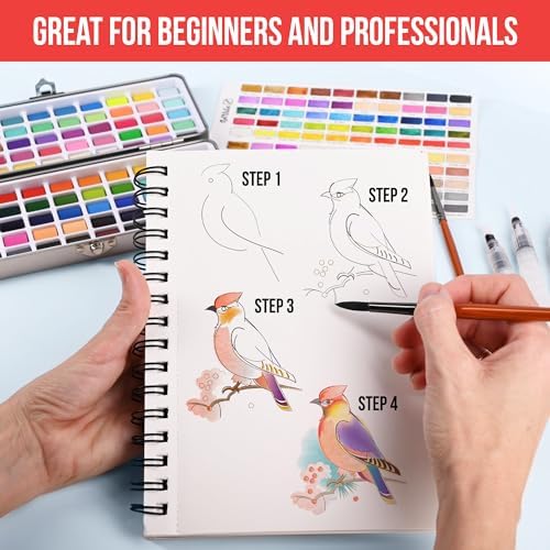 Watercolor Paint Set 100 Vibrant Colors for Adult Beginner Professional - Image 3