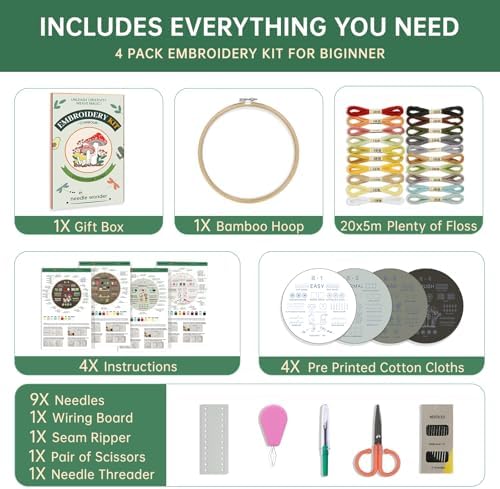CYANFOUR Embroidery Kit for Beginners with Step-By-Step Guidance & Videos - Image 2