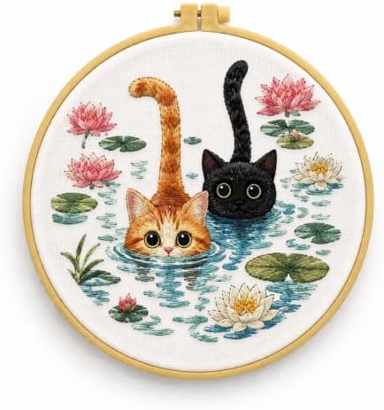 niurenmaoyi Cat Embroidery Kit for Beginners,Sewing Kit for Adults by Unknown