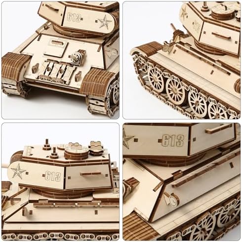 3D Wooden Puzzles for Adults, DIY Tank Model Building Kit - Image 4