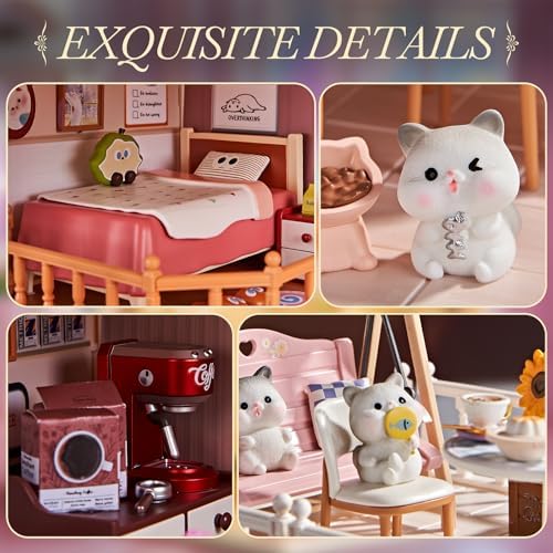 DIY Miniature Loft House Kit for Kids 8+, Cozy Living Room with Balcony - Image 4